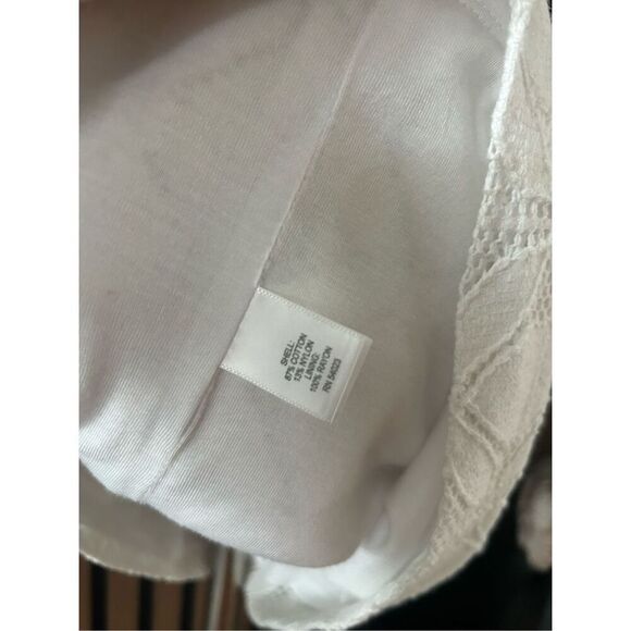 Banana republic white short dress size 0 cotton blend comfy stretchy - Picture 6 of 7